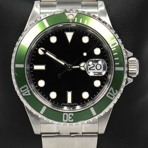 Luxe DJ Factory 3235 automatisch uurwerk 40 mm 16610L jubileummodel groene bezel zwarte wijzerplaat saffierkristal herenhorloge