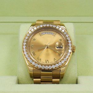 Luxe DJ NEW Factory High Quality Day-Date 118348-0147 18K Yellow Gold 36mm Diamond Bezel BOX/PAPER Asia 3235 Automatic Heren Herenhorloge