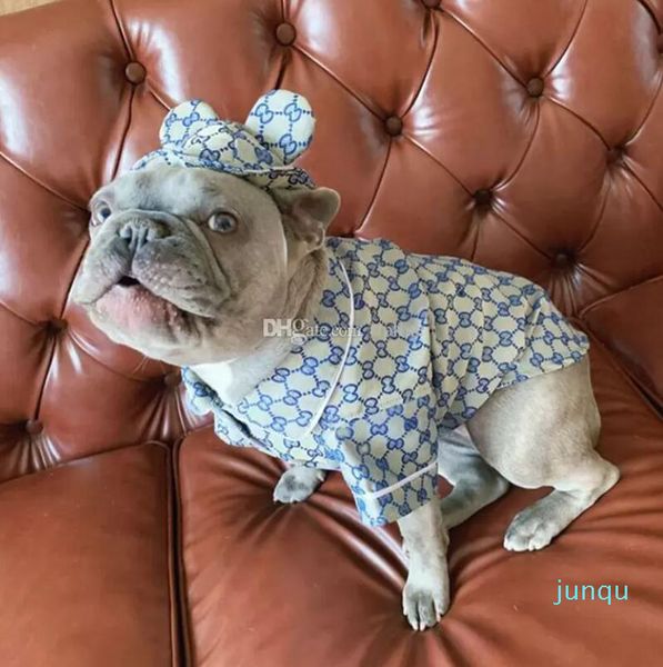 Ensemble chemise et chapeau en Denim pour chien, 4 saisons, mignon, chat, chien, manteau, petit et moyen chien, Teddy, carlin, Corgi poméranien