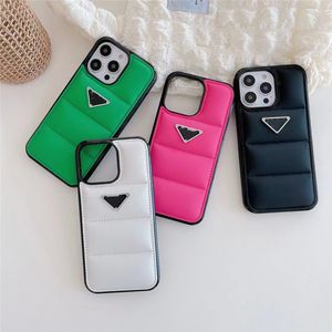 Luxe donsjack The Puffer Fashion iPhone Case voor iPhone 15pro max 15 14pro max 14plus 14 13promax 13 12pro 12 11 Pro Max Zachte siliconen Street Fashion achterkant