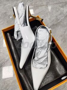 Luxe kleding schoenen hakken schoenen vrouw ontwerper octrooi lederen dame womandre belping whitedress party bruiloft dames pumps