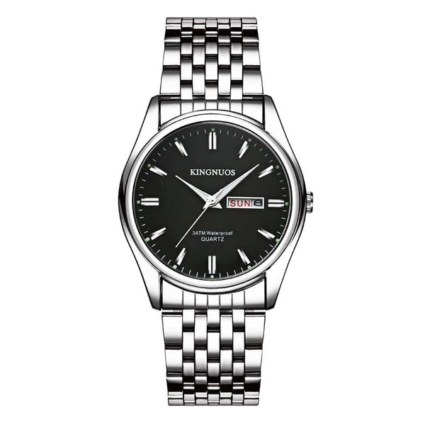 Lujo elegante cuarzo unisex automático digital analógico alarma cuero titanio acero inoxidable blanco grande pequeño reloj de pulsera