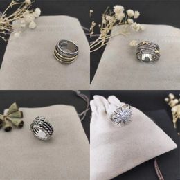 Luxe dy ringen ontwerper voor vrouwen schitterende vergulde zilveren ring gedraaide vintage designer sieraden man dy moissanite ring bijoux de luxe hoog gepolijst zh147 E4