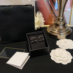 Luxe Oorbel 18K Vergulde Merk Ontwerpers Letters Stud Vrouwen Crystal Rhinestone Pearl Earring Wedding Party Jewerlry
