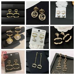 Boucles d'oreilles de luxe marque boucles d'oreilles de créateur femme filles perle boucle d'oreille bijoux femme mariage cadeau accessoires