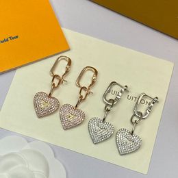Pendientes de lujo Pendimiento de letras de diseñador de acero inoxidable de acero inoxidable de 18 quilates de oro para mujeres Joyas de participación de regalos de boda