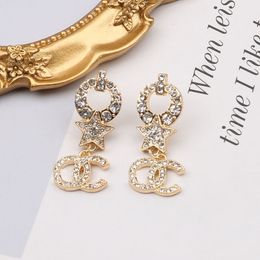 Luxe Oorbellen Designer Letters Stud Earring Dangle 18K Verguld Geometrische Merksieraden Dames Accessoires Feest Bruiloft Verloving Liefhebbers Cadeau