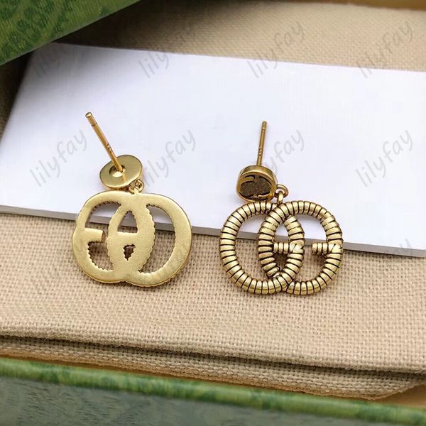 Boucles d'oreilles de luxe pour femmes Designer Bijoux Fashion Stud Gold Flower Studs Plaqué Ruby Lettres G Pendentif Amour Boucle d'oreille 925 Argent avec boîte supérieure