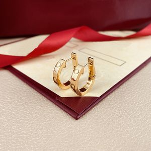 Boucles d'oreilles de luxe bijoux amour diamant mousses d'oreilles argent rose pour femmes fête mariage femme femme de Noël cerceau de rogne d'oreille cadeau