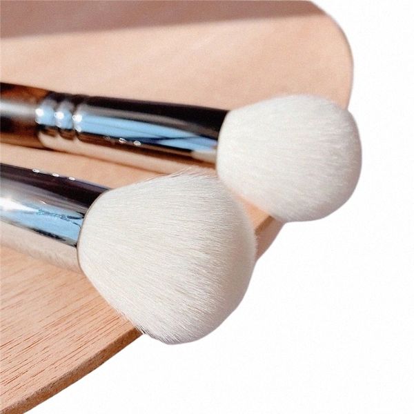 Luxe Eby Bois Rond Joue Maquillage Brosse - Super Doux Saikoho Chèvre Brisltes Poudre Blush Cosmétiques Brosse Outil 20Ri #