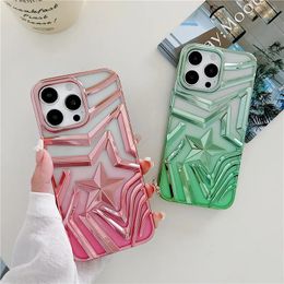 Funda de lujo para teléfono con gradiente de galvanoplastia, funda trasera suave a prueba de golpes para iPhone 15, 14, 13, 12, 11 Pro Max, 15 Plus