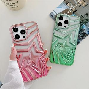 Coque de téléphone de luxe avec dégradé de galvanoplastie, étui arrière souple résistant aux chocs pour iPhone 15 14 13 12 11 Pro Max 15 Plus