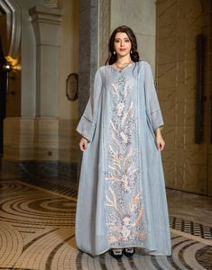 Broderie de luxe perles paillettes musulman dubaï Robe de soirée Abaya mode caftan moyen-orient saoudien Jalabiya Robe musulmane turque robes longues Ramadan