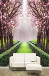 Luxe Europees Modern Beautiful landschap Bloemen en bomen Muurschildering 3D Wallpaper 3D Wall Papers voor tv -achtergrond1655487