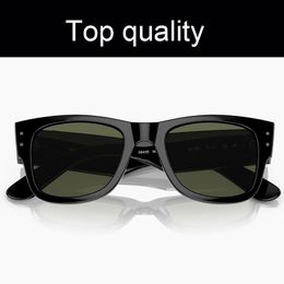Luxe Lenzenvloeistof 0840S Mega Zonnebril voor Mannen Vrouwen Acetaat Frame Echte Glazen Lenzen Mode Zonnebril Mannelijke Vrouwelijke met Doos