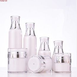 Jars de crème pour le visage de luxe 15g 30g 50g acrylique Cosmelic Cosmetic Airless Serum Lotion Pump Pumps Makeup Bott