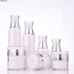 Luxe Gezichtscrème Potten 15G 30G 50G Acryl Cosmetische Airless Serum Lotion Pomp Containers Make-up Case Hervulbare Fles 6pcsgoods Ifxm Sqag