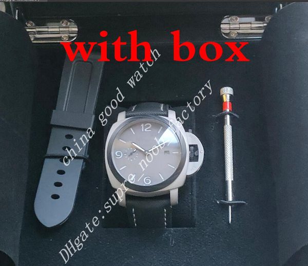 Usine de luxe nouvelle montre 44mm visage noir bracelet en cuir noir Super P 2662 mouvement automatique mécanique mode montres pour hommes avec boîte d'origine