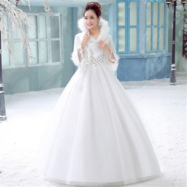 luxe fée blanche reine des neiges plume fan collier strass perles bowknot robe médiévale robe Renaissance robe de princesse royale B302K