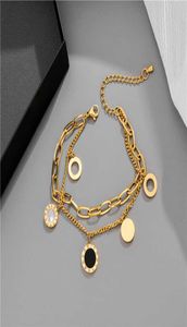 Luxe beroemd merk sieraden roze goud roestvrijstalen Romeinse cijfers armbanden armbanden vrouwelijke charme populaire armband voor vrouwen G8688536