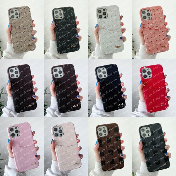 Étuis de téléphone de poche de carte célèbre de luxe pour iPhone 15 14 14pro 14plus 13 13pro 12 Mini 12pro 11 Pro Max X Xs Xr Se Xsmax 8 7 Plus Flower Case Cover Samsung S22 S21 S20 Note 20 10