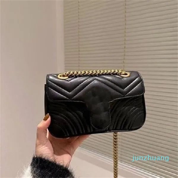 Lujo Famoso diseñador de mujeres Bolso de hombro cadena de cuero Cuerpo cruzado Color puro bolso de mujer bolso bandolera monedero Corazones de cuero Bolsos de hombro