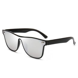 Luxe-mode Blaze zonnebril Men vrouwen coole flash zonnebril merk ontwerper spiegel zwart frame gafas oculos de sol met koffers verkoop 316Q