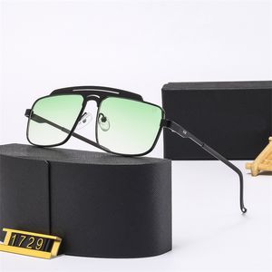 Luxe modemerk Women Sunglass voor mannen Designer samengevoegd vierkante gradiëntmerk mentale zonnebrillen gouden bril