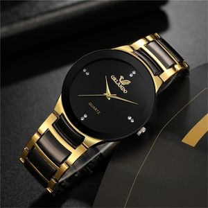 Luxury mode -bedrijfskalender horloges Watch Men Steel Strip gecontracteerd herenhorloge 220407