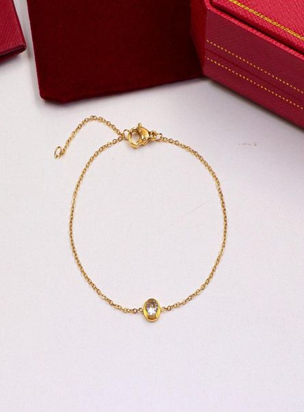 Pulsera de cadena de moda de lujo Joyería de diseñador fiesta colgante de diamantes Pulseras de oro rosa para mujeres joyería de disfraces regalo 4441029