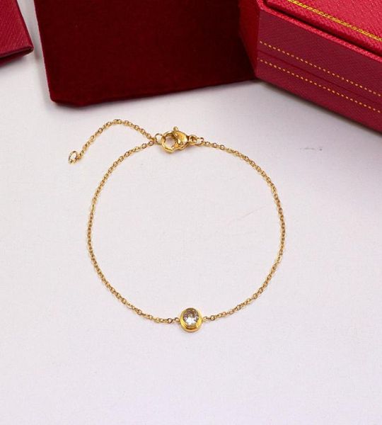 Pulsera de cadena de moda de lujo Joyería de diseñador fiesta colgante de diamantes Pulseras de oro rosa para mujeres joyería de disfraces regalo 2796813