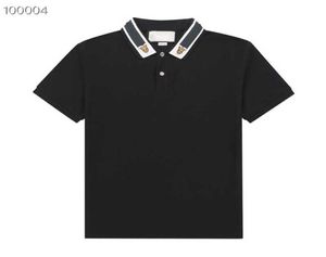 Luxury Fashion Classic Men Tiger broderie Shirt Polo Designer Tshirt Blanc Black Italie Shirts Man High Street Polos Garter Prin6023702