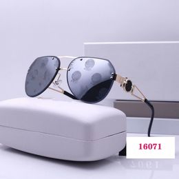 Lunettes de soleil classiques de mode de luxe pour hommes Métalliques sans monture UV400 Designer unisexe Lunettes de soleil de style rétro protègent les lunettes avec des lettres vveess