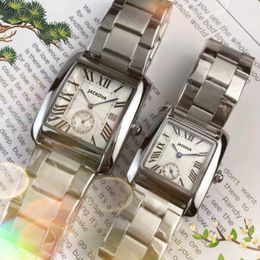 Couple de mode de luxe Men des femmes quartz montres en acier inoxydable Square sous-cadran top modèle Feminino imperméable Lady Clock Wristwat 309h