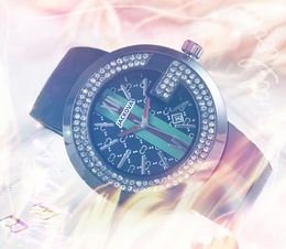 Mode de luxe cristal diamants bague femmes hommes montres Relogio Masculino 45mm sport militaire Quartz Style grand Unique tissu de Silicone en acier horloge montre