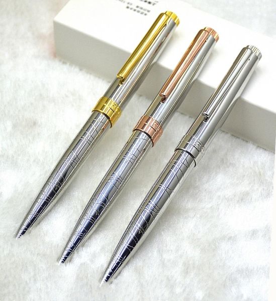 Luxury Fashion CT Silver Gold Green Ballpoint Pens Stationnery Office Bureau École Mignon Classic Design Writing Recharge Pen Promot3525077