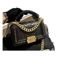 Luxe modeontwerp dames klassieke hot mom tas senior python ontwerp originele 18k gouden vergulde metalen ketting super veelzijdige hand crossbody tas