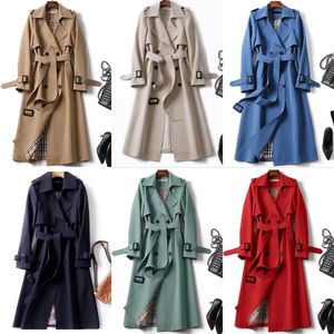 Trench-coat de luxe pour femmes, marque de styliste, coupe-vent, Long Trench anglais, manteau de printemps 2024