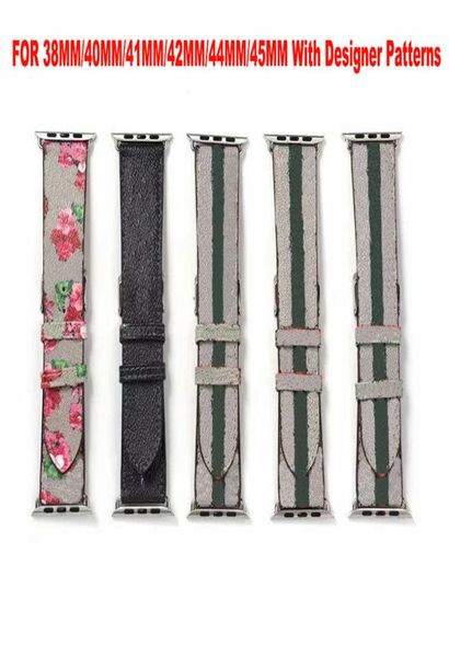 Designer de mode de luxe G Flower Straps Snake Bee Designers Bracelets de montre pour Apple Watch Band 41mm 42mm 38mm 40mm 44mm 45mm iwatch 17438843