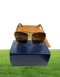 Designer de mode de luxe hommes lunettes de soleil attitude lunettes de soleil cadre en or cadre en métal carré style vintage design extérieur mode classique7592225