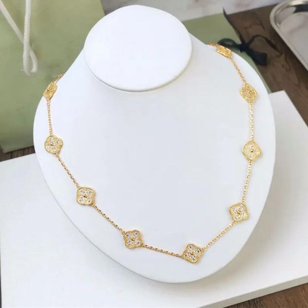 Collier pendentif de créateur de mode de luxe Bijoux de trèfle à quatre feuilles