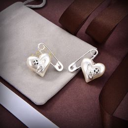 Luxe Mode Vivian Designer Stud Earring Brief Viviene Westwood oorbel Merk Vrouwen Sieraden Metalen Parel Oorbellen cjeweler Voor Vrouw Earing Kerst