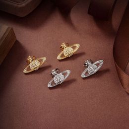 Créateur de mode de luxe boucle d'oreille lettre Viviene marque femmes bijoux métal perle boucles d'oreilles cjeweler Westwood pour femme tendance boucle d'oreille en or ui7kiu67++59