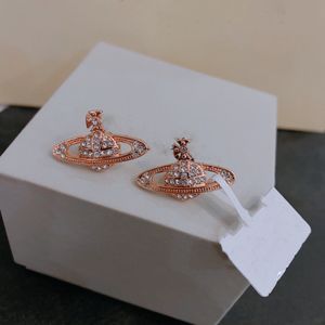 Luxe Modeontwerper Stud Oorbel Brief Viviane Merk Vrouwen Sieraden Metalen Parel Oorbellen cjeweler Westwood Voor Vrouw Saturn Gold Earing 32