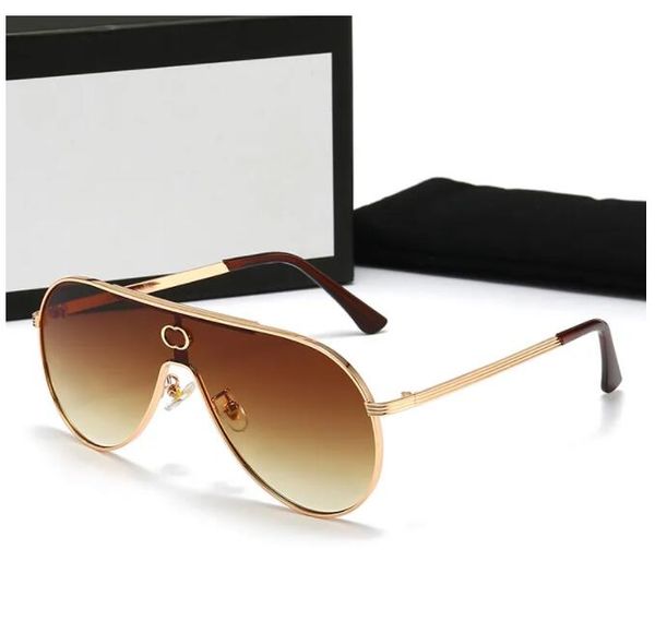 Lunettes de soleil de créateur de mode de luxe pour homme et femme Lunettes de soleil Rectangle Goggle 6 couleurs Full Frame en option Top Quality