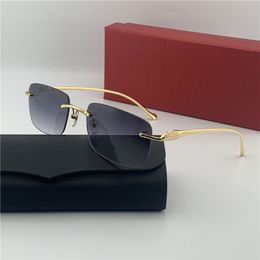 Luxe- Fashion Desinger Sunglasses Mannen Bril Lentes Frames RICHTLOCHTE THANDS BEROEMDE C Zonnebril met Doos Vierkante Vorm Mannen Eyewear 563429