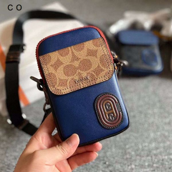 Paquete Diagonal de moda de lujo, tienda, envío gratis, Aolai, nuevo bolso clásico para teléfono móvil Pacer para hombre, bolso cruzado con cámara y un hombro