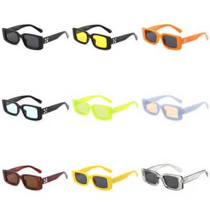 Luxe modeframes zonnebrillen stijl vierkant merk offs mannen dames zonnebril pijl x frame brillen trend zonnebril fel sunglasse y1be