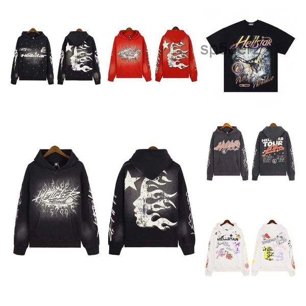 Moda de lujo Hellstar Sudaderas con capucha Hombres Jersey Camiseta de alta calidad Diseñador Sudadera con capucha para hombre Impresión de manga larga Calle Hip-hop Ropa Versión correcta JY0B 77YF