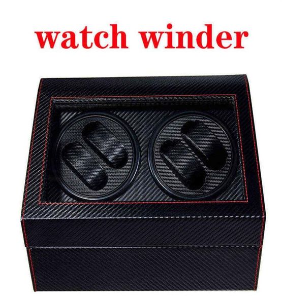 Luxury Fashion High Quality Wind Winder Mover Open Motor Stop Automatic Watch Rotator Box Box Winder Remontoir Wood Cuir H1199631